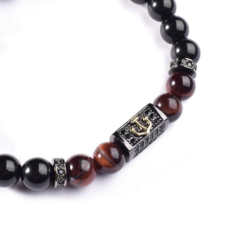 Bracelet de luxe - Obsidienne et Œil de tigre