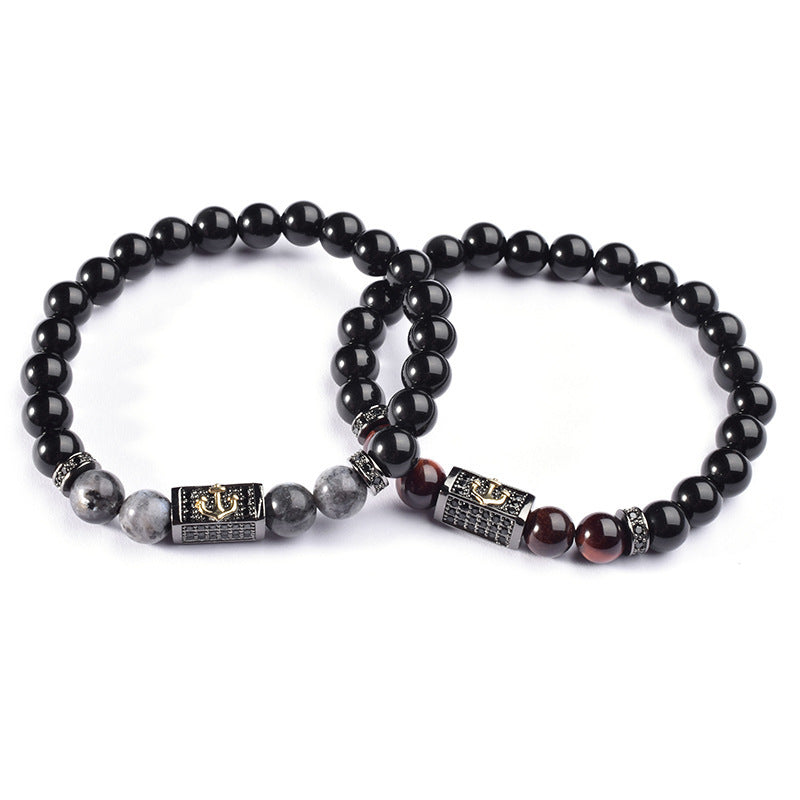 Bracelet de luxe - Obsidienne et Œil de tigre