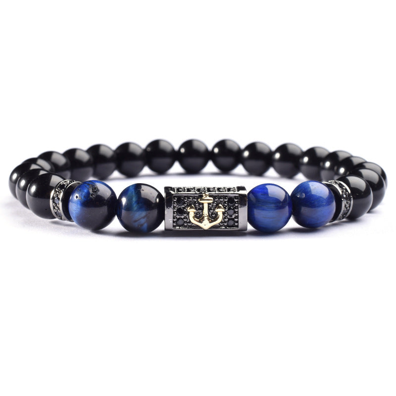 Bracelet de luxe - Obsidienne et Œil de tigre