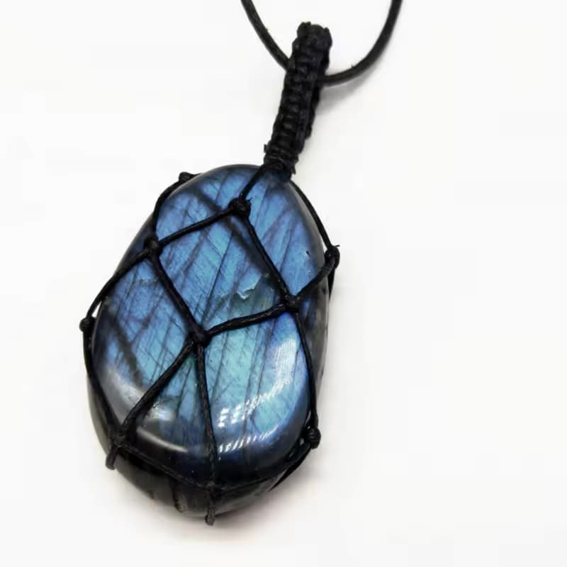 Collier Cœur de Dragon - Labradorite naturelle