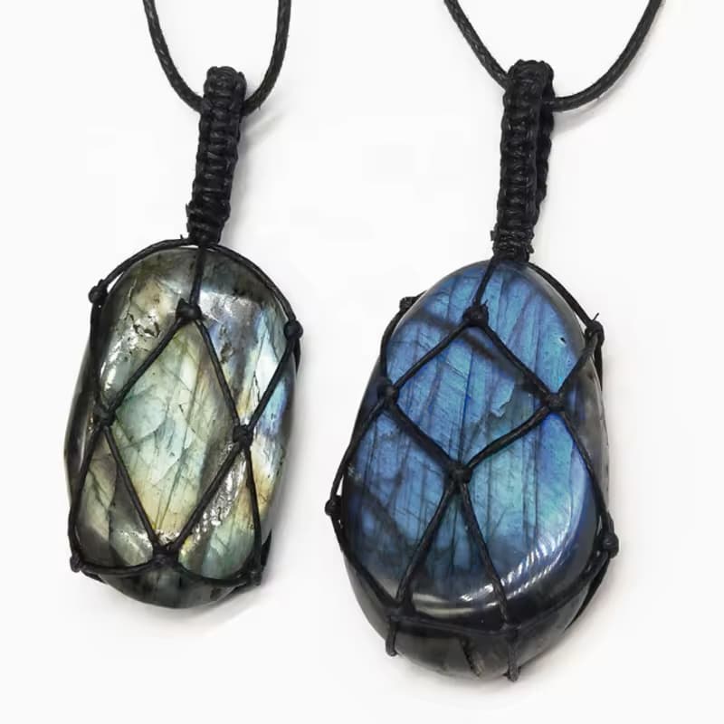 Collier Cœur de Dragon - Labradorite naturelle