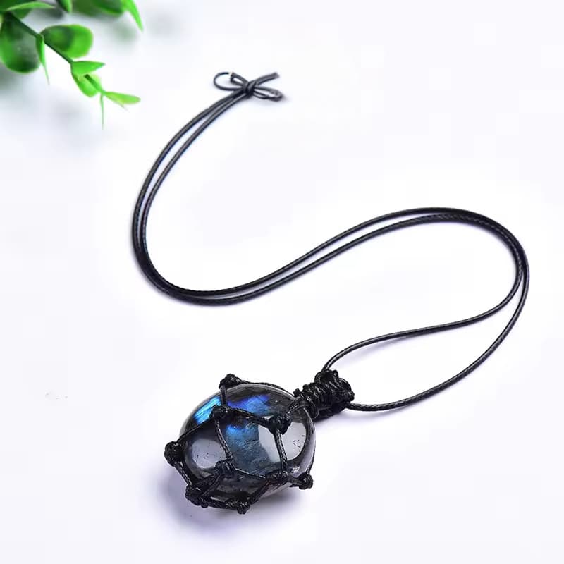 Collier Cœur de Dragon - Labradorite naturelle