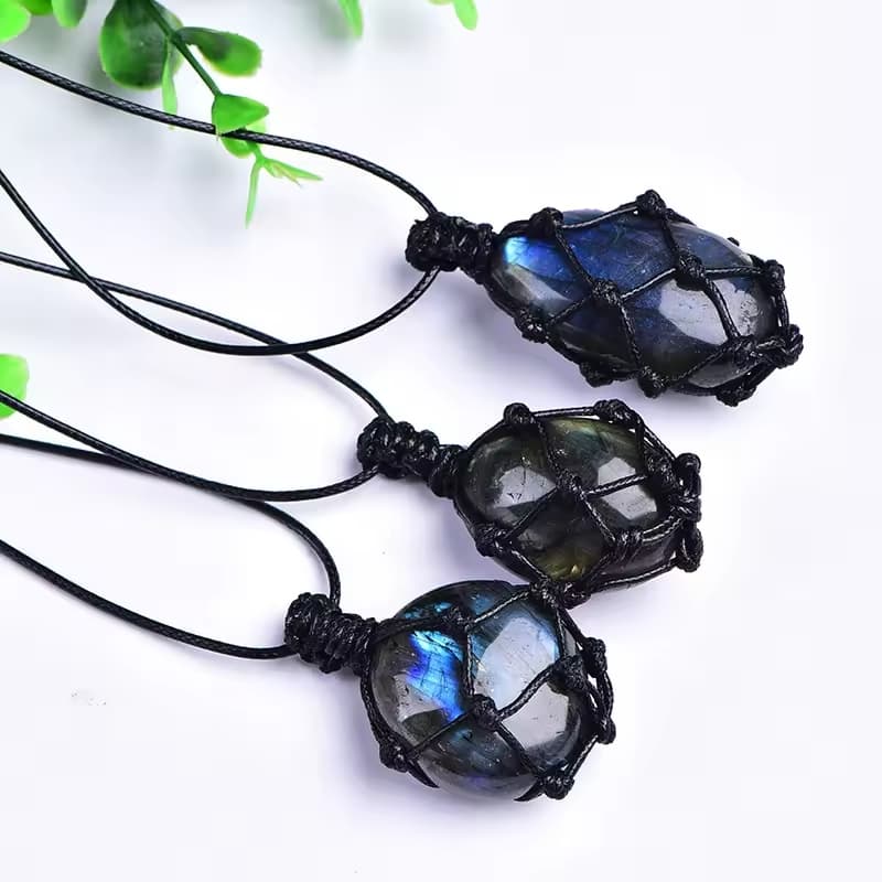 Collier Cœur de Dragon - Labradorite naturelle