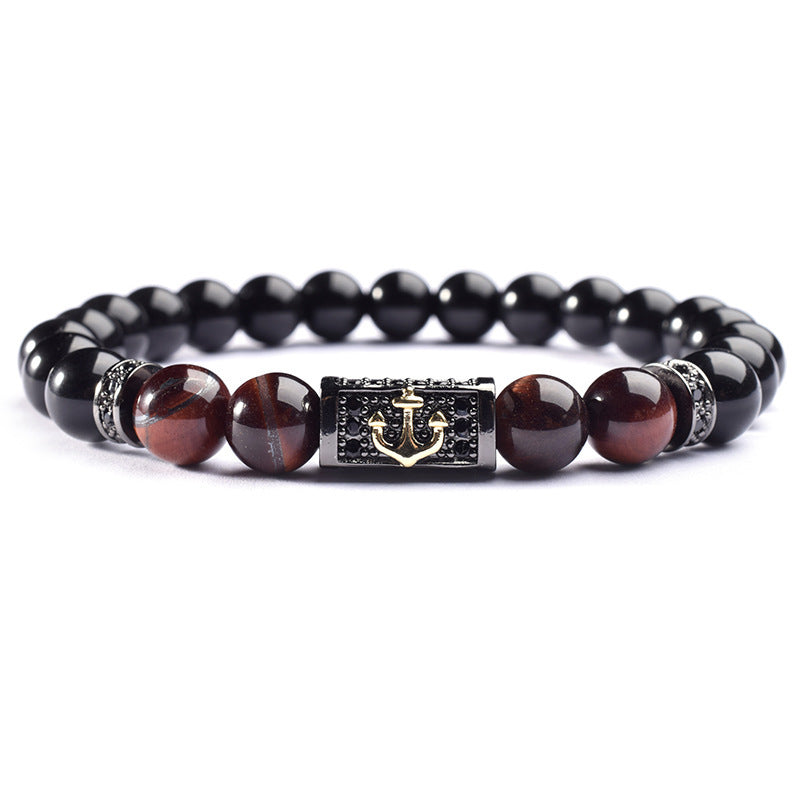 Bracelet de luxe - Obsidienne et Œil de tigre